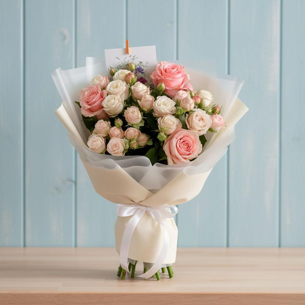 Букет цветов из: Розы в Полевой