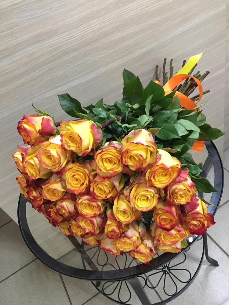 Букет Желтые розы в Полевой