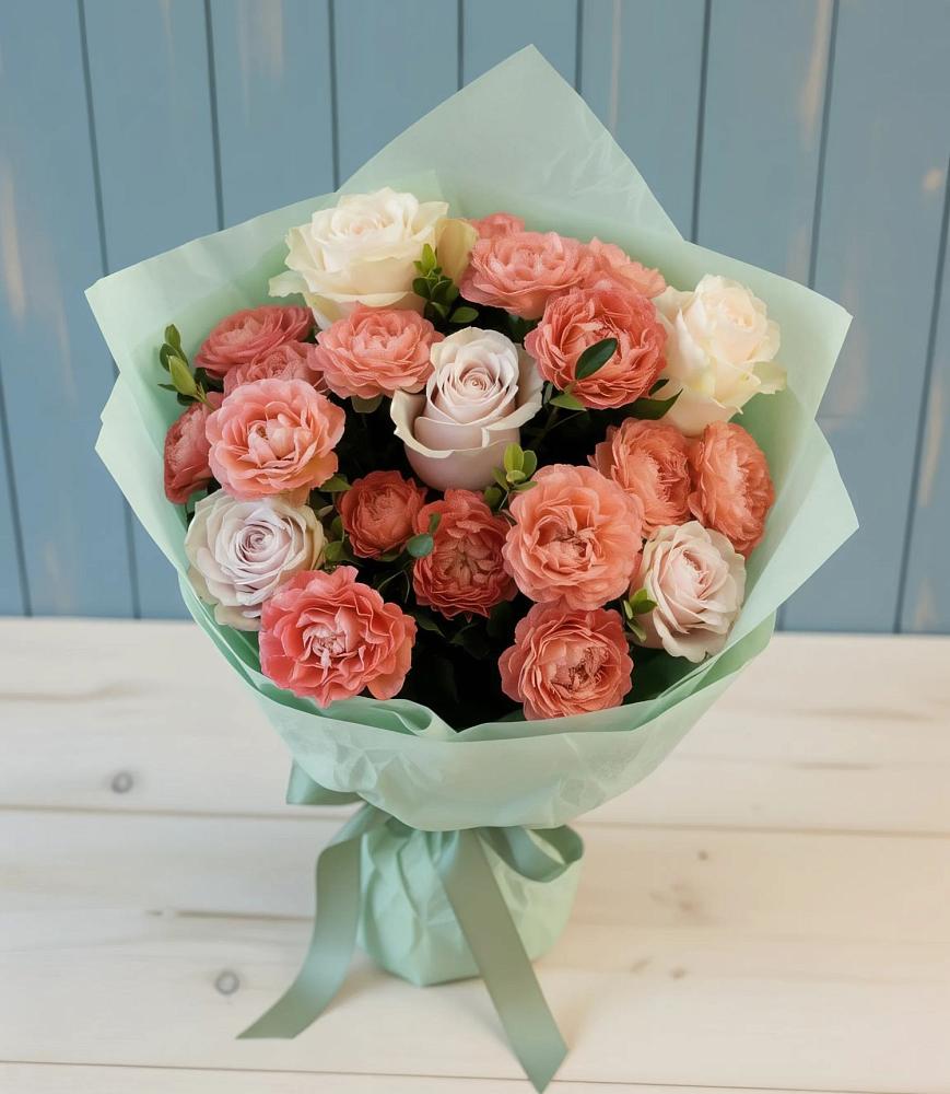 Букет цветов из: Розы в Полевой