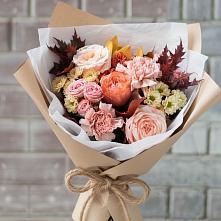 Букет цветов из:  Гвоздики, Хризантемы и Розы в Полевой