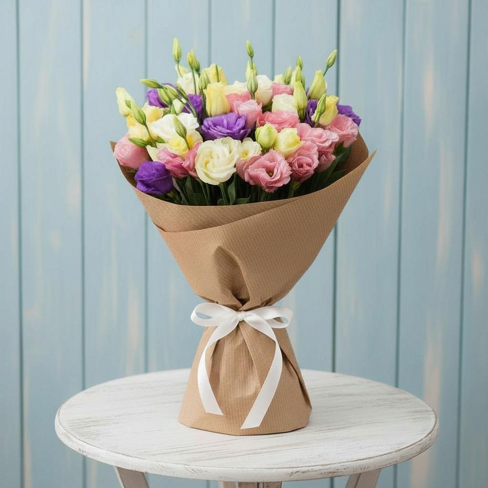 Букет цветов из: Лизиантусы в Полевой