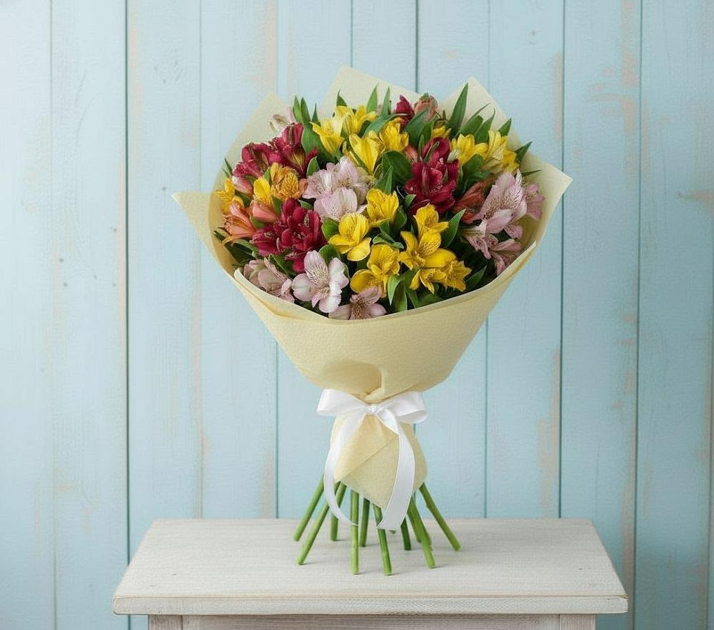 Букет цветов из: Альстромерии в Полевой