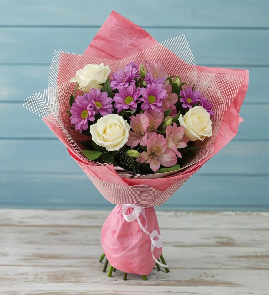 Букет цветов из: Герберы в Полевой