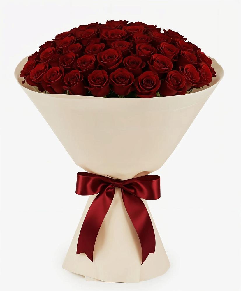 Букет 101 Бордовая роза Блэк Бакарра в Полевой