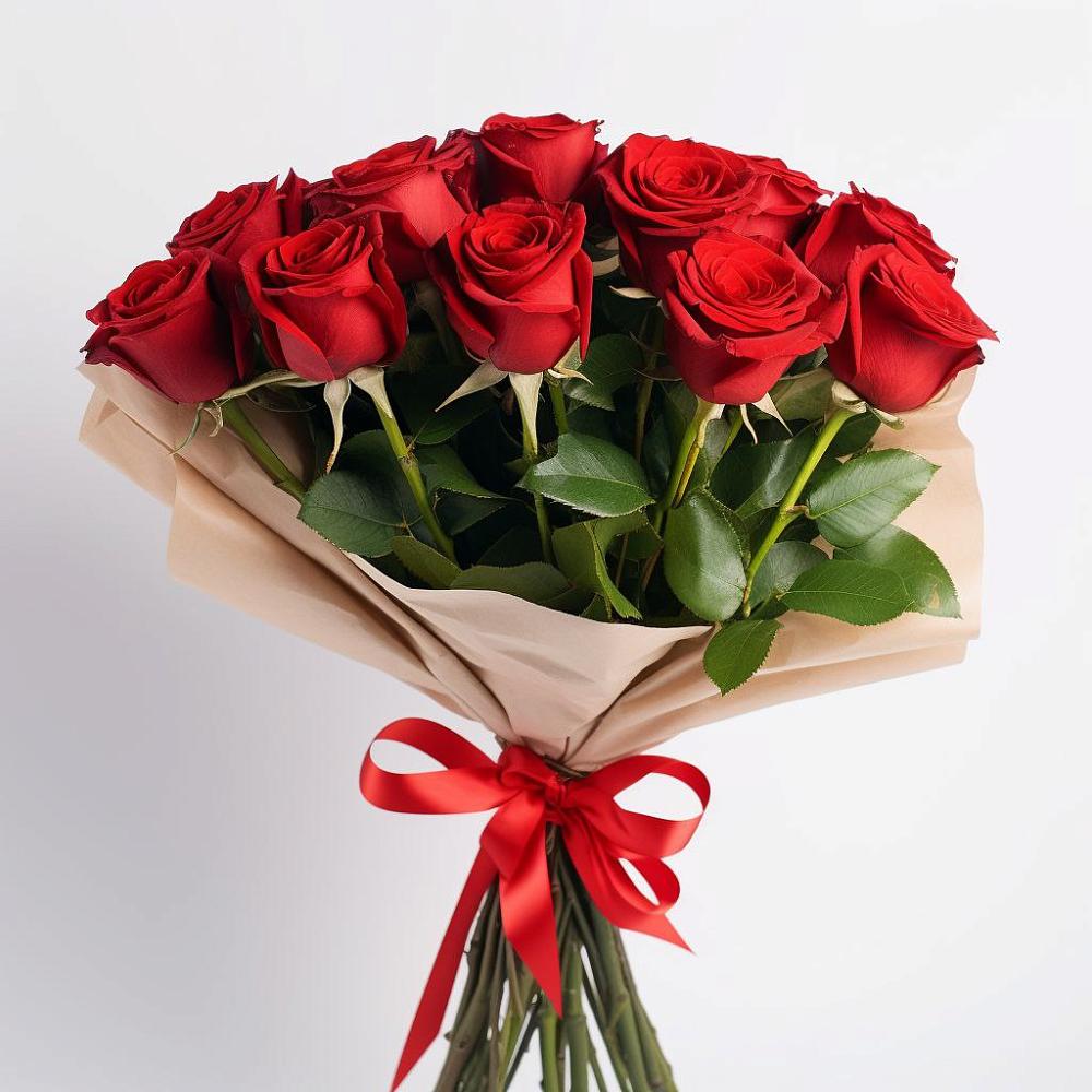 Букет 11 Красных роз Эдлесс Лав в Полевой